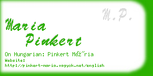 maria pinkert business card